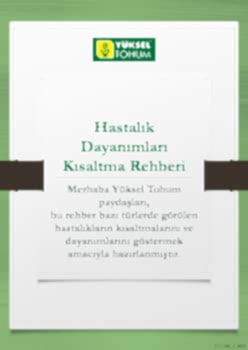 Hastalık Dayanımları Kısaltma Rehberi